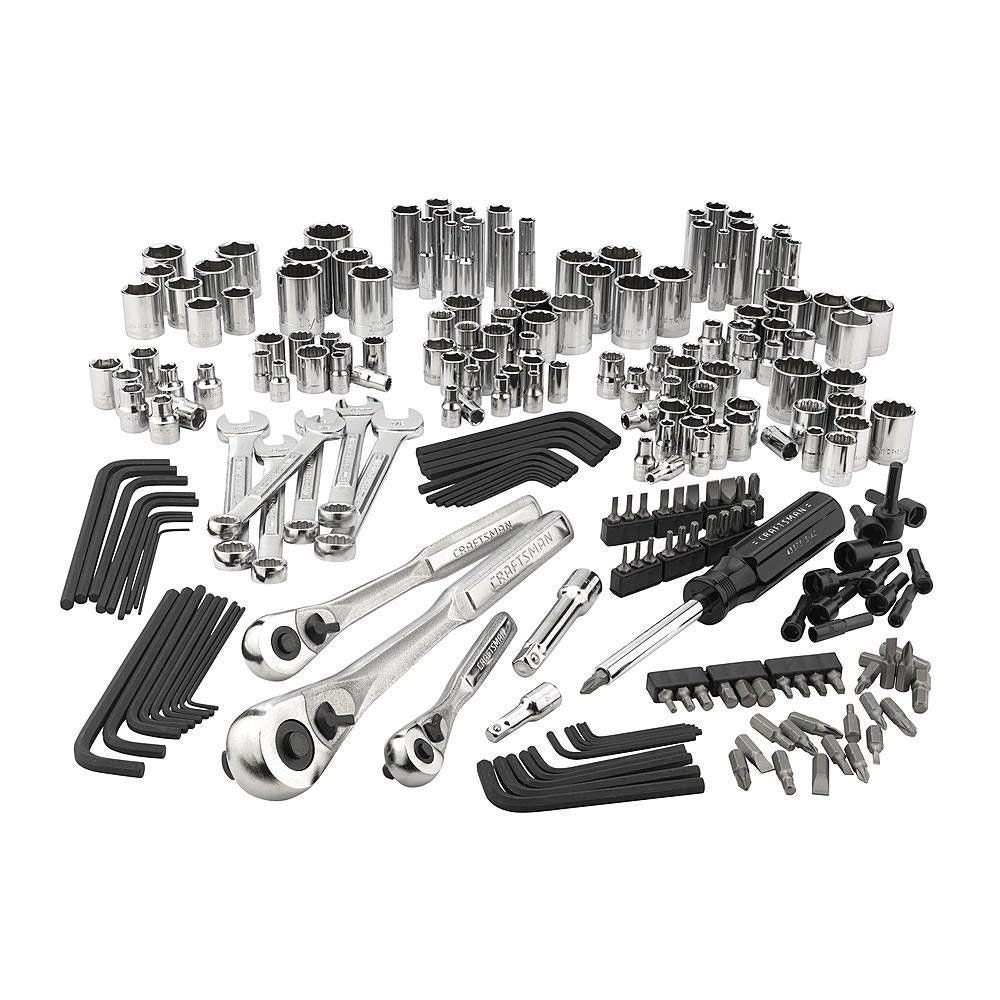 Mechanics Tool Set – 230PCS Socket & Ratchet Kit – SAE & Metric – 1/4" 3/8" 1/2" Drive – Carry Case Included – Auto Repair Tool Kit