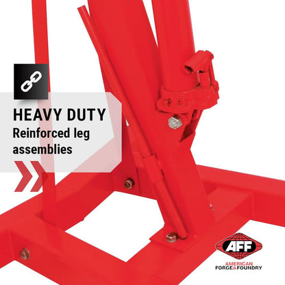 Engine Hoist – 3 Ton Hydraulic Engine Crane – Heavy Duty Garage Shop Lift – Automotive Engine Removal & Support Tool