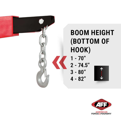 Engine Hoist – 3 Ton Hydraulic Engine Crane – Heavy Duty Garage Shop Lift – Automotive Engine Removal & Support Tool