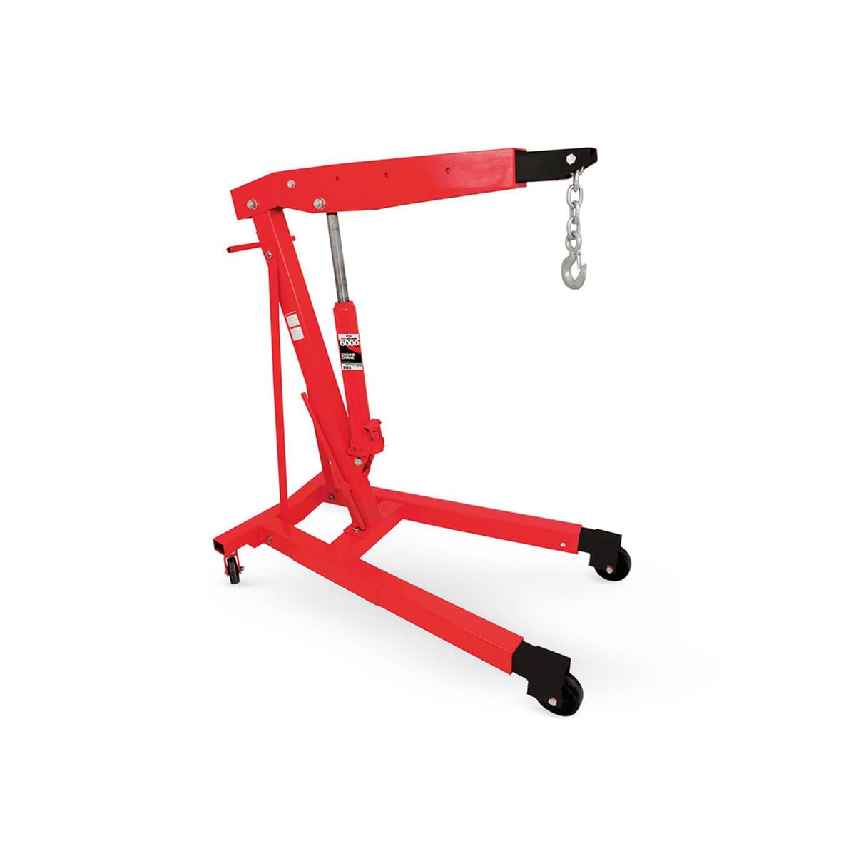 Engine Hoist – 3 Ton Hydraulic Engine Crane – Heavy Duty Garage Shop Lift – Automotive Engine Removal & Support Tool