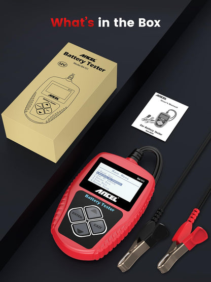 Car Battery Tester – 12V Digital Battery Load Tester – Alternator Starter Charging Cranking Analyzer – 100-2000CCA – Automotive Diagnostic Tool – Car Truck Boat RV Marine