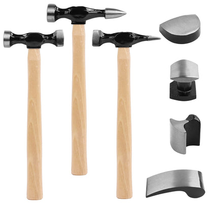 Auto Body Repair Kit – 7PCS Hammer & Dolly Set – Carbon Steel Dent Repair Tools – Car Body Fender Repair Tool Kit – Automotive Hand Tool Set