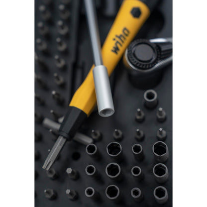 Precision Ratchet Bit Set – 65PCS Micro Bit Kit – ESD Safe System Tool – Technician Repair Kit – Electronics & Fine Work Tool Set