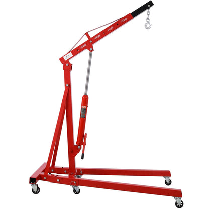 Engine Hoist – Heavy Duty Steel – Hydraulic Cylinder Lift – Automotive Garage Shop Crane – Engine Removal & Repair Tool