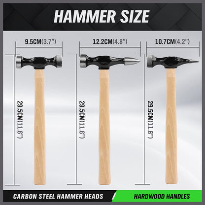 Auto Body Repair Kit – 7PCS Hammer & Dolly Set – Carbon Steel Dent Repair Tools – Car Body Fender Repair Tool Kit – Automotive Hand Tool Set