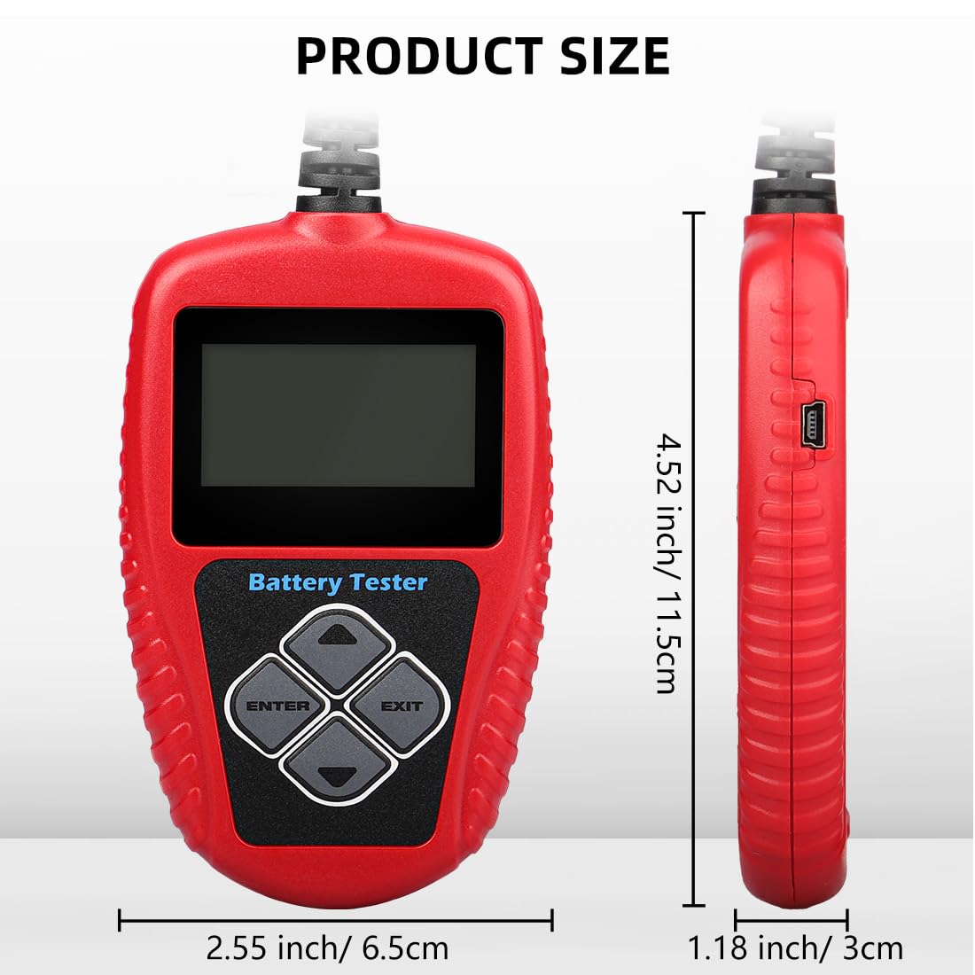Car Battery Tester – 12V Digital Battery Load Tester – Alternator Starter Charging Cranking Analyzer – 100-2000CCA – Automotive Diagnostic Tool – Car Truck Boat RV Marine