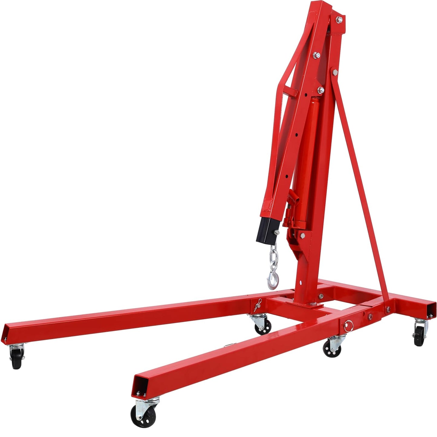 Engine Hoist – Heavy Duty Steel – Hydraulic Cylinder Lift – Automotive Garage Shop Crane – Engine Removal & Repair Tool