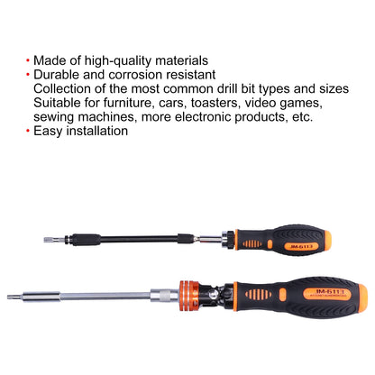 Screwdriver Bit Set – 73-in-1 Ratchet Kit – Chrome Vanadium Steel – Hardware Repair Tool Box – Furniture & Electronics Repair Kit