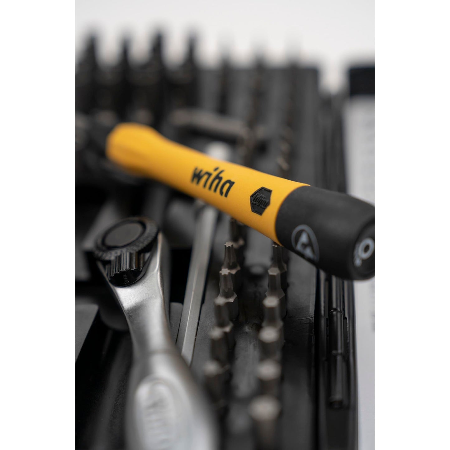 Precision Ratchet Bit Set – 65PCS Micro Bit Kit – ESD Safe System Tool – Technician Repair Kit – Electronics & Fine Work Tool Set