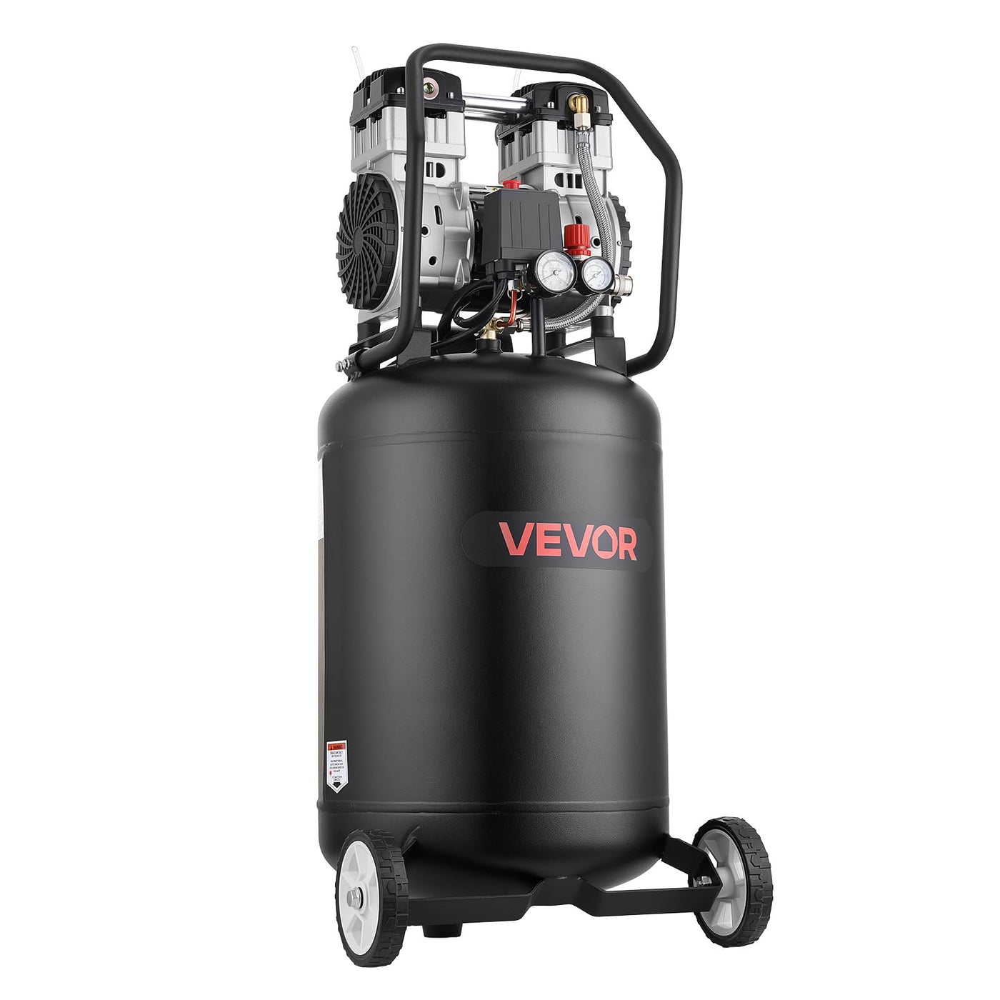 Air Compressor – 20 Gallon – 2HP – 125 PSI Max – Oil-Free – Portable Wheel Compressor – 4.5 CFM @ 90 PSI – Auto Repair & Workshop Tool