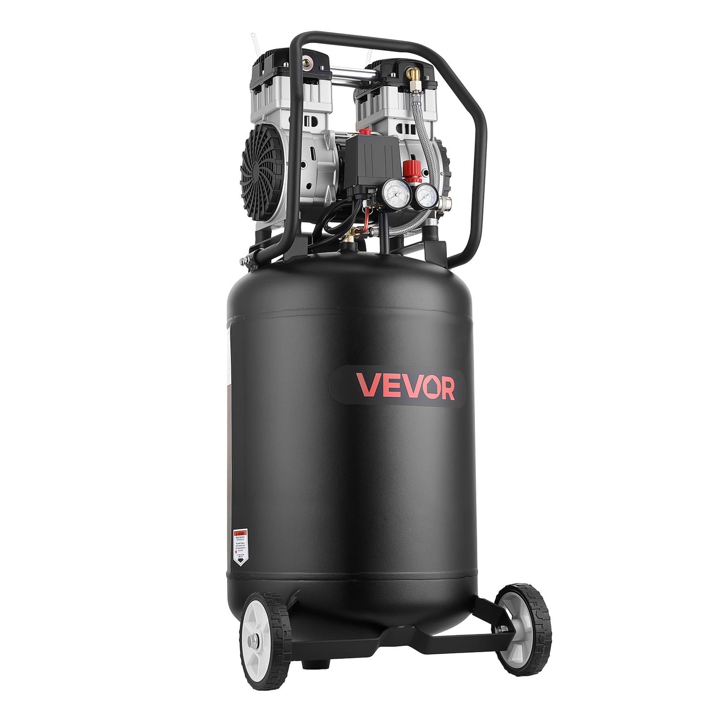 Air Compressor – 20 Gallon – 2HP – 125 PSI Max – Oil-Free – Portable Wheel Compressor – 4.5 CFM @ 90 PSI – Auto Repair & Workshop Tool