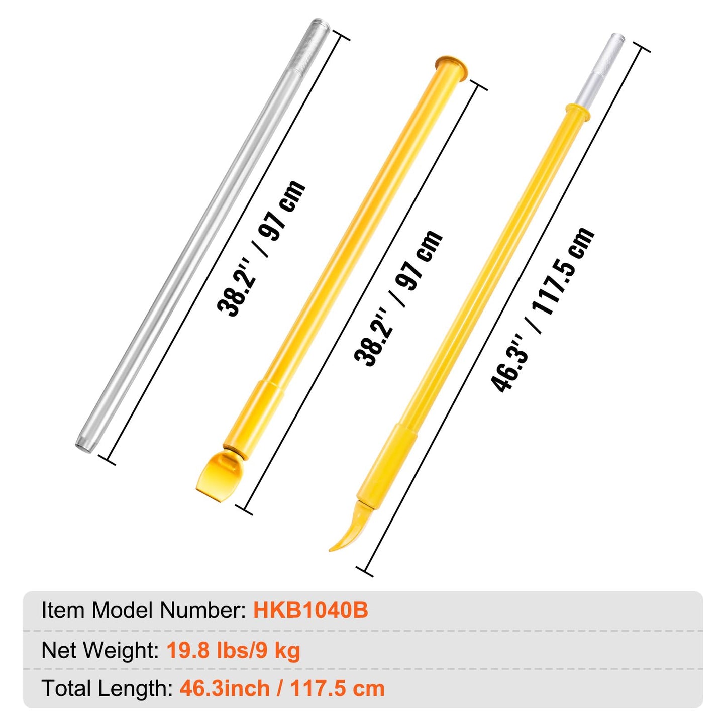 Tire Bead Breaker Slide Hammer – 46.3" Heavy Duty Steel – Tire Removal Tool – Car Truck Trailer Tire Changing Tool – Portable Impact Bead Breaker