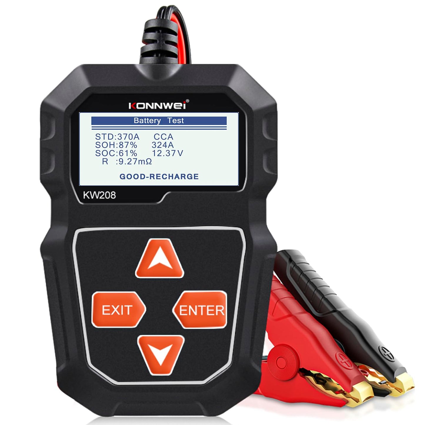Car Battery Tester – 12V Battery Load Tester – Alternator Starter Charging Cranking System Analyzer – Automotive Digital Battery Diagnostic Tool – Car Truck Motorcycle Marine