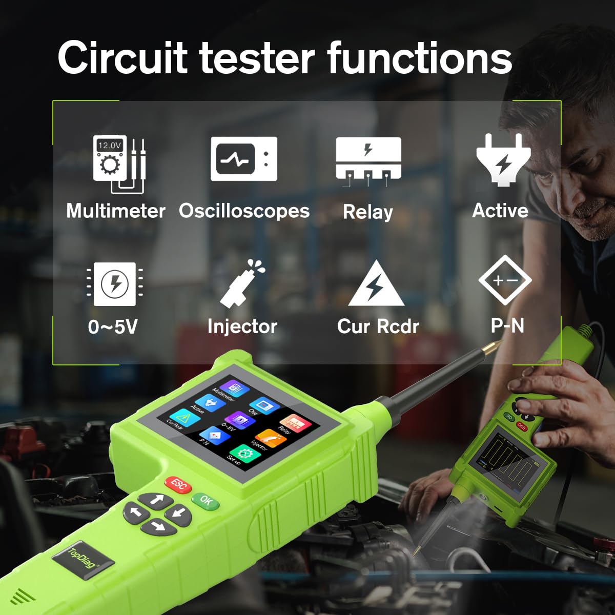 Automotive Circuit Tester – Electric Power Probe Tool – All Vehicle Electrical System Diagnostic Tester – Voltage & Wiring Check Tool