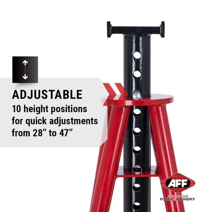 Jack Stands – 10 Ton Heavy Duty Pair – Adjustable Support Stands – Truck & Equipment Safety Stand – Garage & Workshop Lift Stand