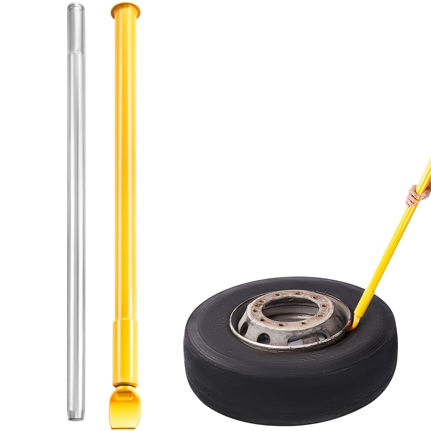 Tire Bead Breaker Slide Hammer – 46.3" Heavy Duty Steel – Tire Removal Tool – Car Truck Trailer Tire Changing Tool – Portable Impact Bead Breaker