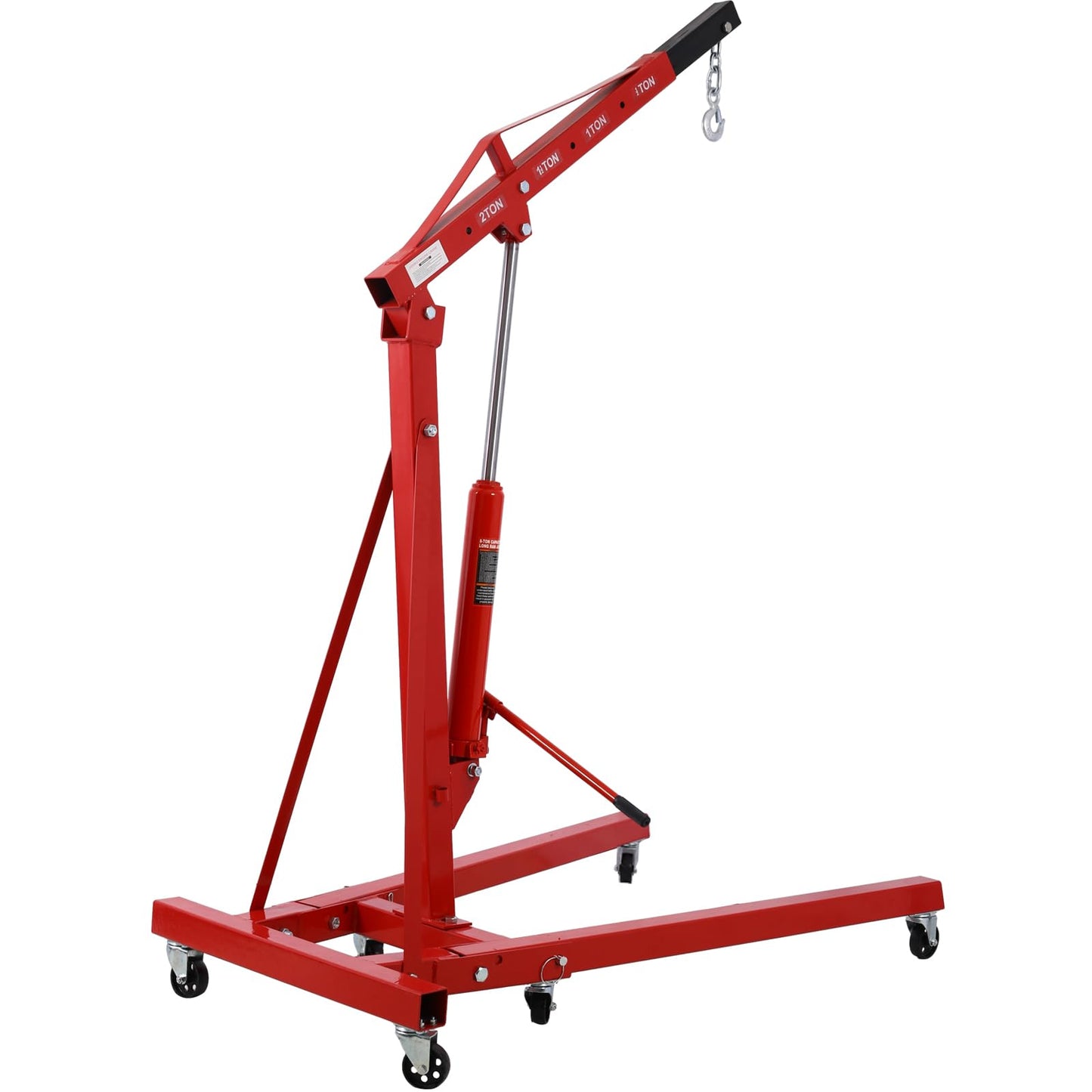Engine Hoist – Heavy Duty Steel – Hydraulic Cylinder Lift – Automotive Garage Shop Crane – Engine Removal & Repair Tool