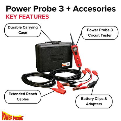 Automotive Circuit Tester – Digital Power Probe Tool – Voltage Resistance Current Diagnostic Tester – AC/DC Electrical System Test Kit – Car Repair Tool