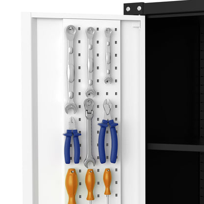Rolling Tool Cabinet – 72" Heavy Duty Steel Storage – Lockable Wheels – Adjustable Shelves – Pegboard Organizer – Garage Workshop Tool Cabinet