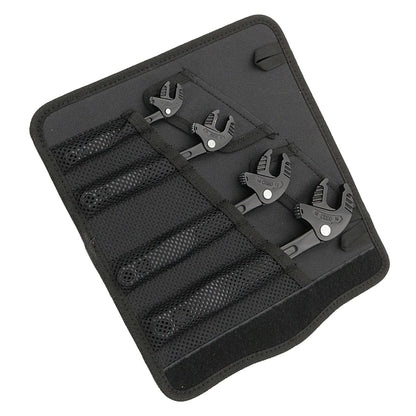 Adjustable Wrench Set – 4PCS Self-Locking Ratcheting Spanner – 7–19mm – Crab Mechanism – Auto & Pipe Repair Tool Kit