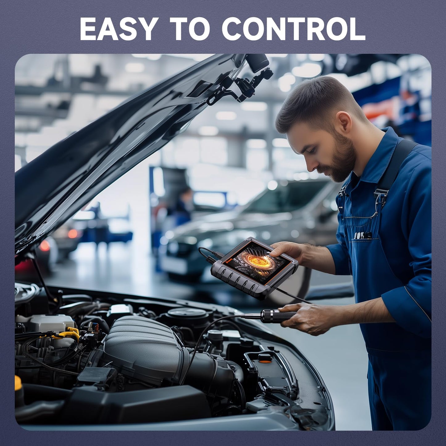 OBD2 Diagnostic Scanner – All System Code Reader – Car Endoscope Camera – Engine ABS SRS Diagnostics – Live Data Tool – Professional Scan Kit