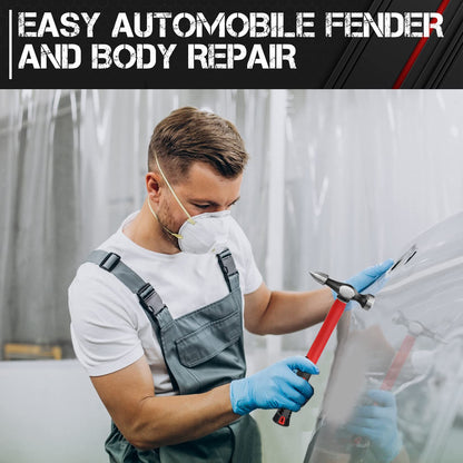 Body Repair Tool Set – 7PCS Hammer & Dolly Kit – Carbon Steel Dent Repair Tools – Car Fender & Panel Repair Kit – Automotive Bodywork Set – Carry Case