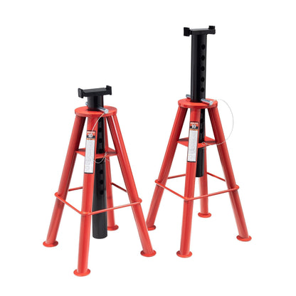 Jack Stands – 10 Ton Heavy Duty Pair – Pin Style High Height Support Stands – Adjustable Truck & Equipment Safety Stand – Garage Lift Stand