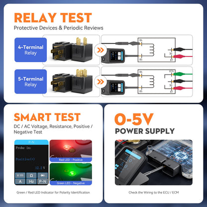 Automotive Circuit Probe Tester Kit – Car Electrical Diagnostic Tool – Short/Open Circuit Finder – Oscilloscope & Multimeter Functions – Relay Fuse Injector & AC/DC Tester