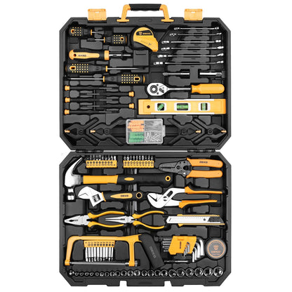Mechanics Tool Set – 228PCS Socket Wrench Kit – 1/4" 3/8" 1/2" Drive – SAE & Metric – Hand Tools Combo Kit – Auto Repair Tool Set – Storage Case