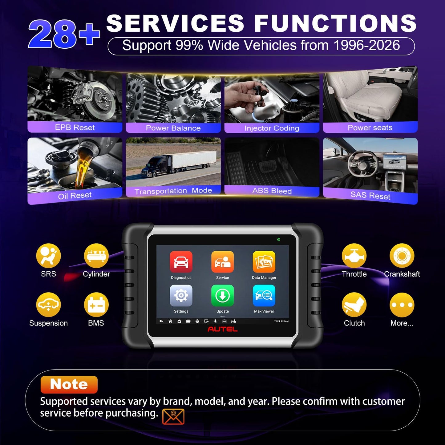 OBD2 Diagnostic Scanner – Bidirectional Scan Tool – All System Car Diagnostics – Active Tests – 28+ Service Functions – ECU Code Reader – Professional & DIY Use