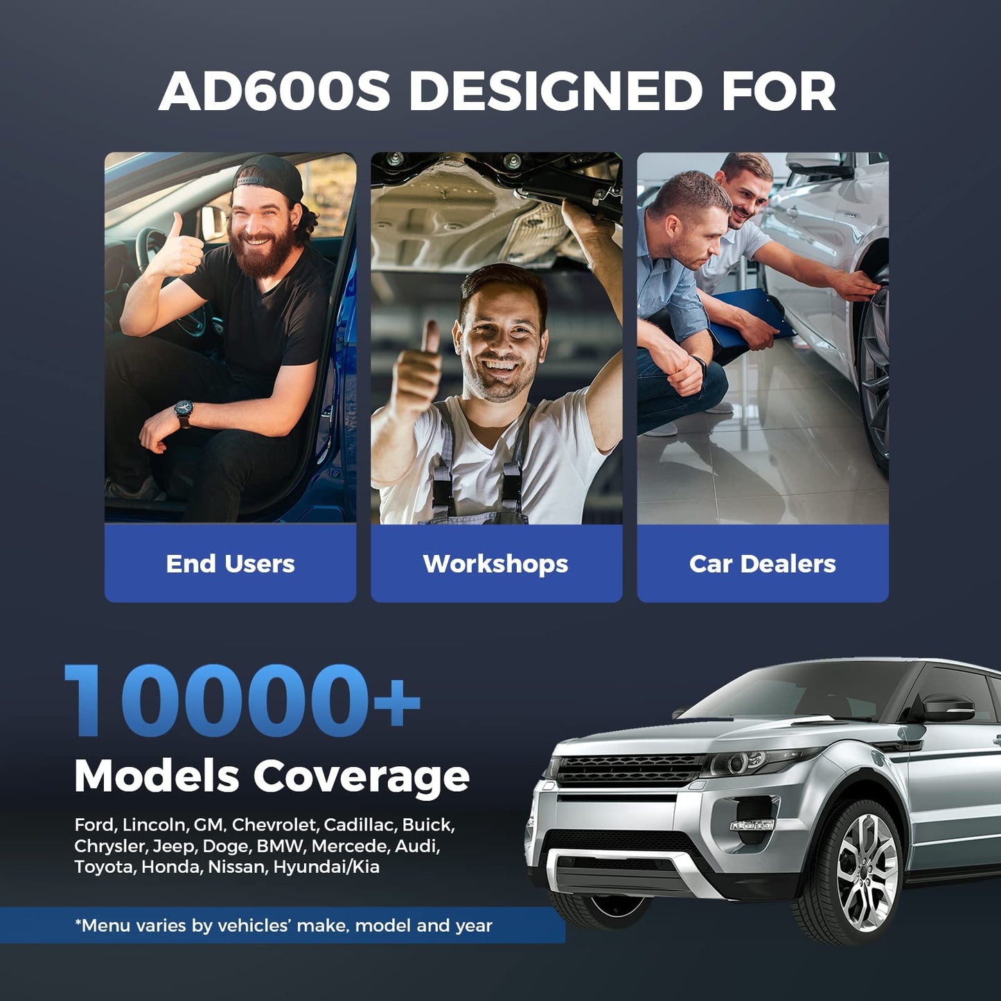 OBD2 Diagnostic Scanner – ABS/SRS/Engine/Transmission – 9 Reset Services – CAN-FD – Oil Brake BMS SAS DPF TPMS Reset – Injector Coding – Free Updates