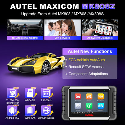 OBD2 Diagnostic Scanner – Bidirectional Scan Tool – All System Car Diagnostics – Active Tests – 28+ Service Functions – ECU Code Reader – Professional & DIY Use