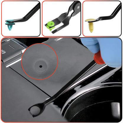 Car Trim Clip Pliers Set – 3PCS Fastener Removal Tool Kit – Auto Panel & Dashboard Pry Tools – Upholstery & Rivet Remover – Storage Bag