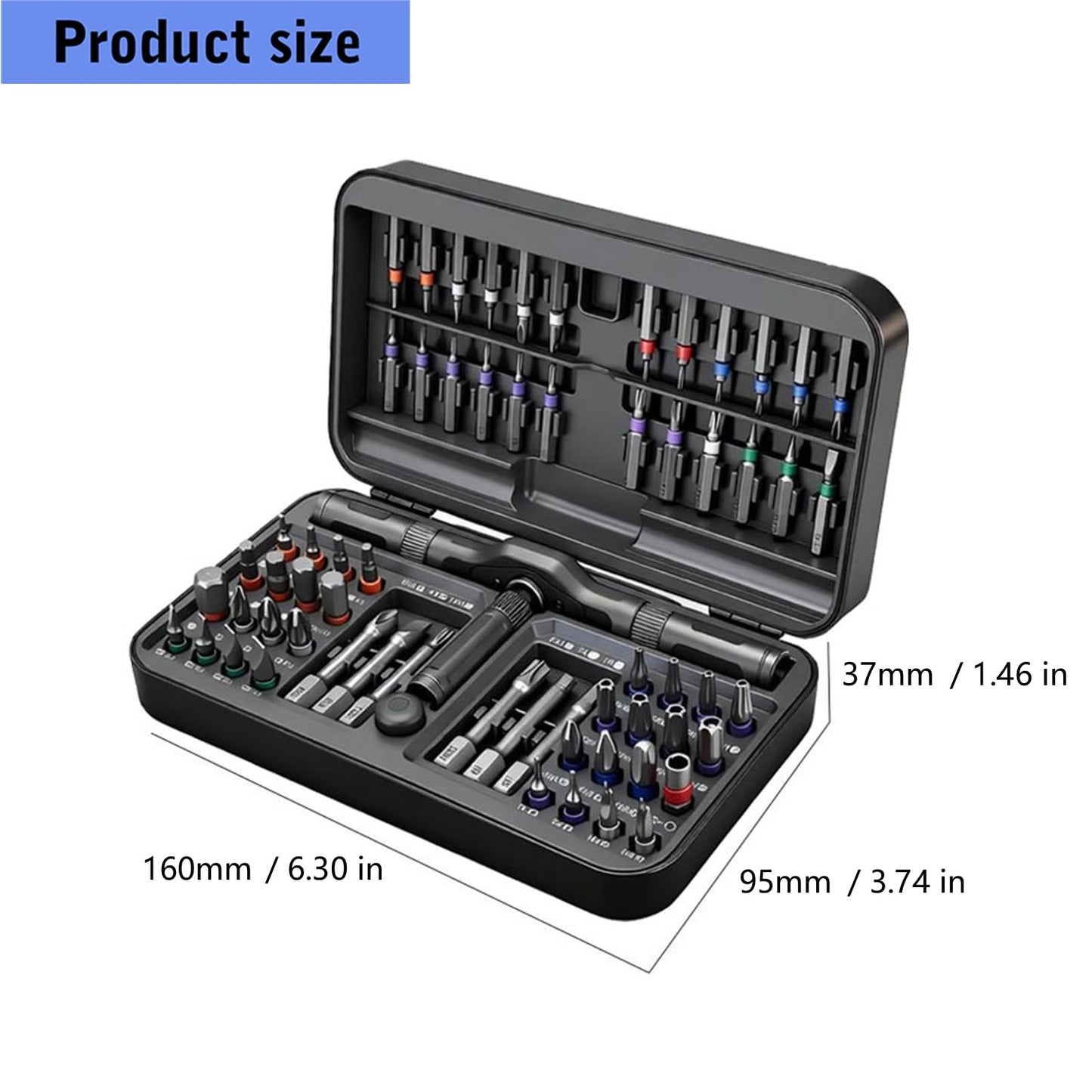 Screwdriver Bit Set – 66-in-1 Multi Bit Kit – Ratchet Driver Tool – Automotive Home Workshop Repair Kit – Universal Screwdriver Set