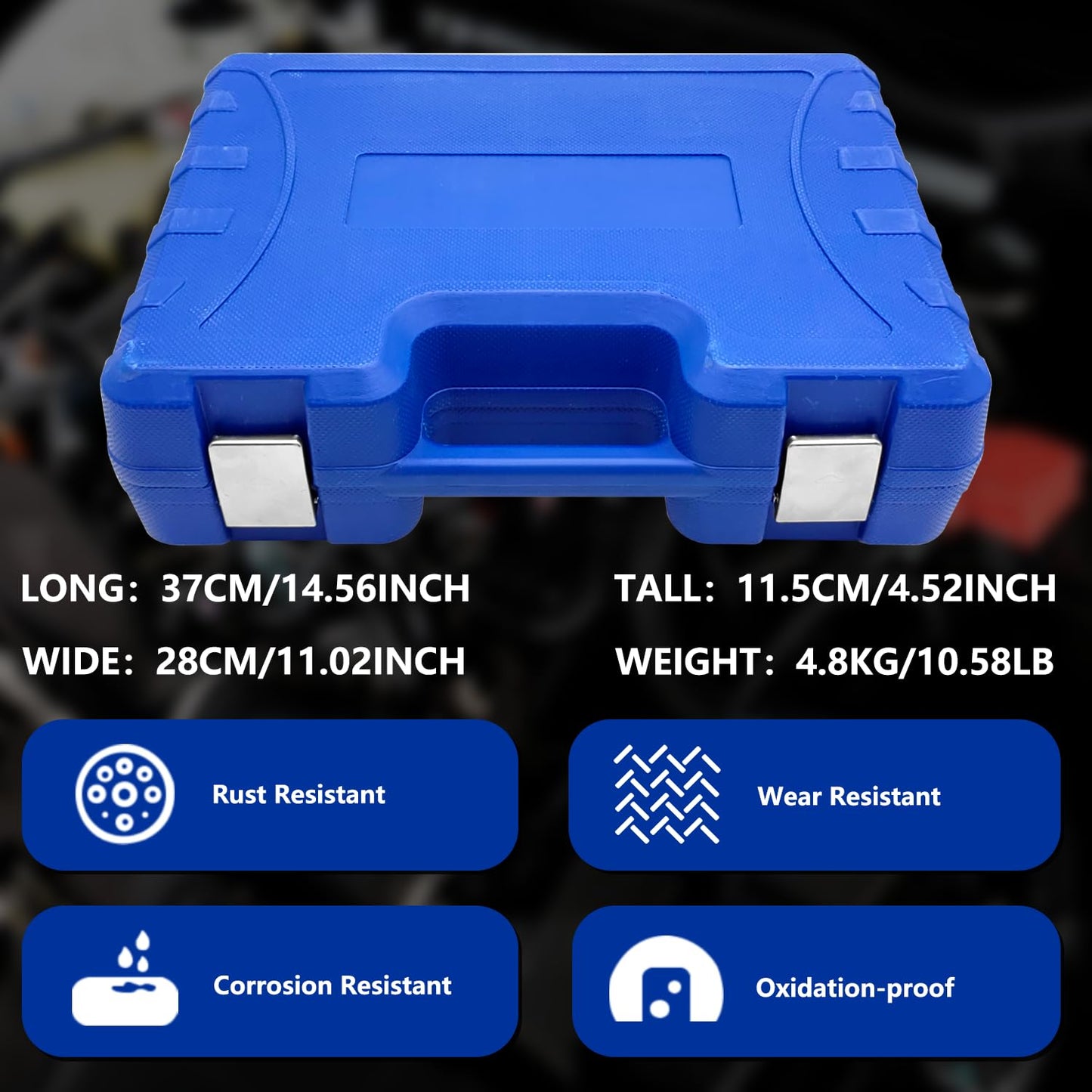 Engine Compression & Leak Down Tester Kit – 46PCS Dual Gauge Compression & Leakage Test Set – Petrol & Diesel Cylinder Diagnostic Tool – Automotive Engine Pressure Tester – HDI TDCi Pumpe Duse Compatible
