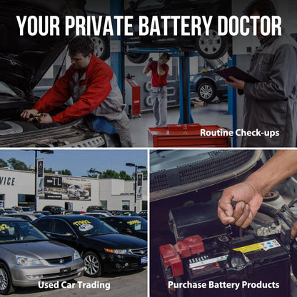 Car Battery Tester – 12V Battery Load Tester – Alternator Starter Charging Cranking System Analyzer – Automotive Digital Battery Diagnostic Tool – Car Truck Motorcycle Marine