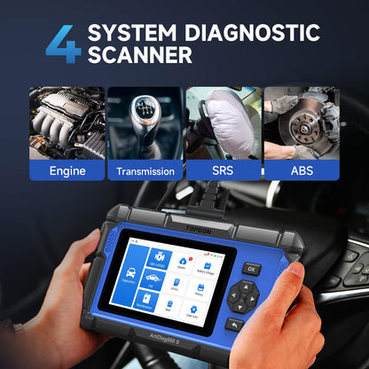 OBD2 Diagnostic Scanner – ABS/SRS/Engine/Transmission – 9 Reset Services – CAN-FD – Oil Brake BMS SAS DPF TPMS Reset – Injector Coding – Free Updates
