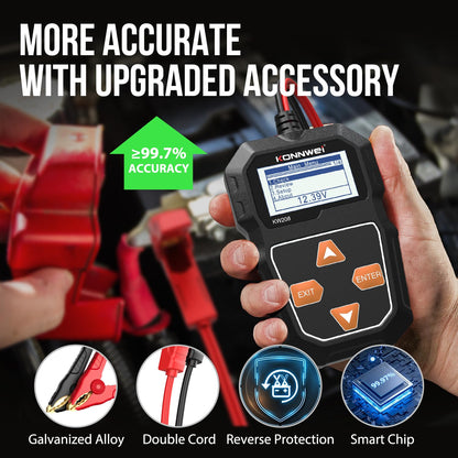 Car Battery Tester – 12V Battery Load Tester – Alternator Starter Charging Cranking System Analyzer – Automotive Digital Battery Diagnostic Tool – Car Truck Motorcycle Marine