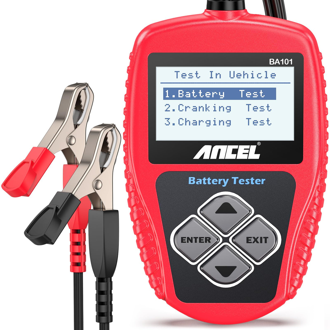 Car Battery Tester – 12V Digital Battery Load Tester – Alternator Starter Charging Cranking Analyzer – 100-2000CCA – Automotive Diagnostic Tool – Car Truck Boat RV Marine
