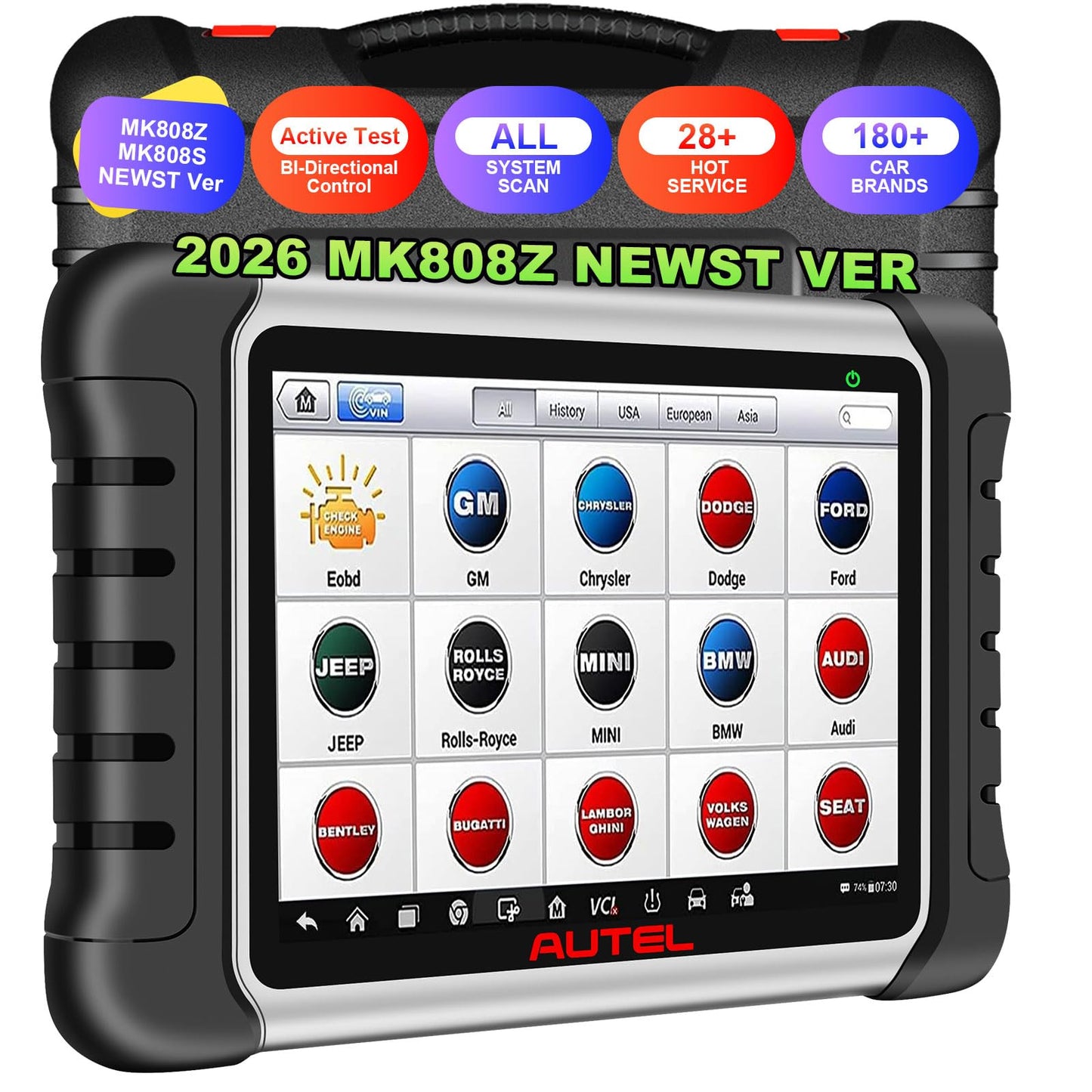 OBD2 Diagnostic Scanner – Bidirectional Scan Tool – All System Car Diagnostics – Active Tests – 28+ Service Functions – ECU Code Reader – Professional & DIY Use