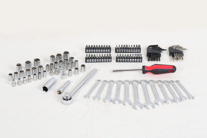 Mechanic Tool Set – 121PCS Socket Set – 1/4" & 3/8" Drive – Metric & SAE – Ratchet Wrench Kit – Automotive Repair Tool Kit