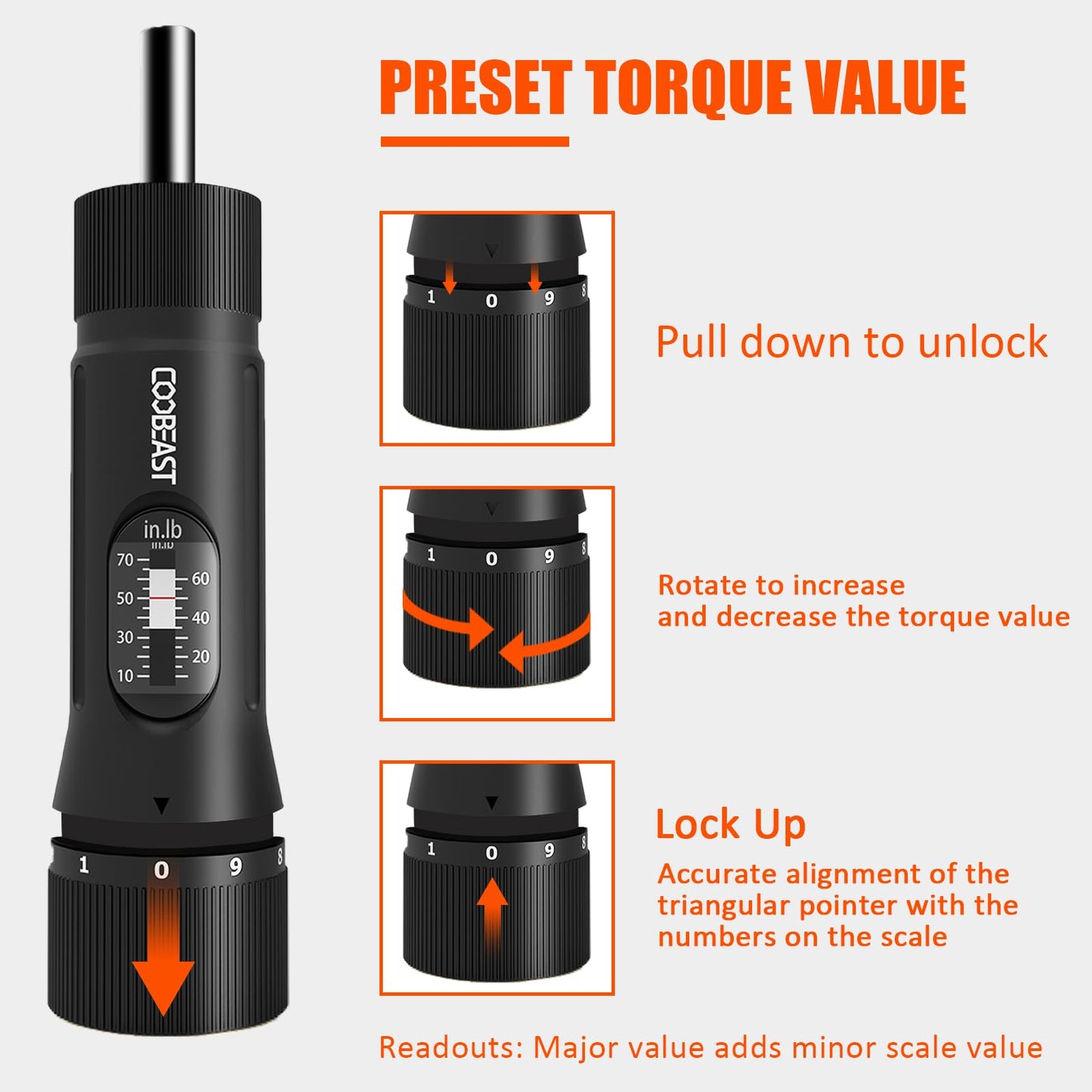 Torque Screwdriver Set – 10-70 in-lb – 49PCS S2 Bits & Sockets – 1/4” Drive – Precision Repair Tool Kit
