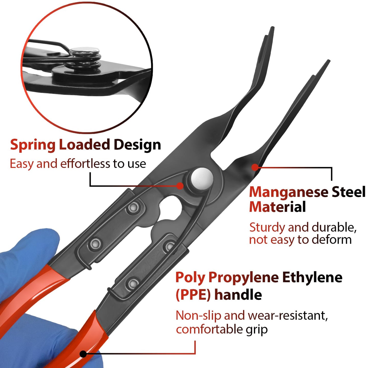 Car Trim Clip Pliers Set – 3PCS Fastener Removal Tool Kit – Auto Panel & Dashboard Pry Tools – Upholstery & Rivet Remover – Storage Bag