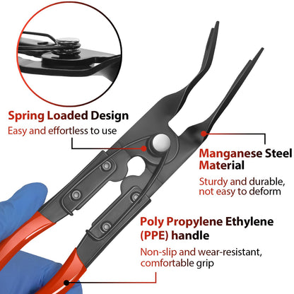 Car Trim Clip Pliers Set – 3PCS Fastener Removal Tool Kit – Auto Panel & Dashboard Pry Tools – Upholstery & Rivet Remover – Storage Bag