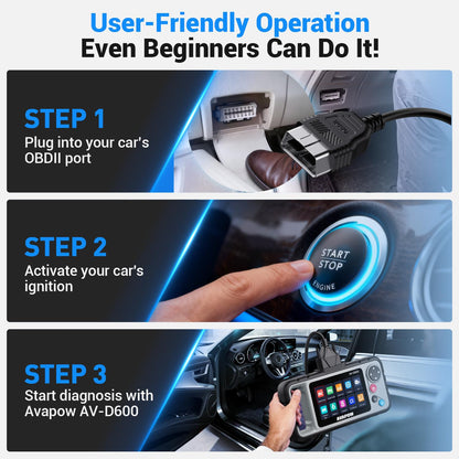 OBD2 Diagnostic Scanner – Engine Transmission ABS SRS – All Systems Code Reader – Oil EPB Reset – Auto VIN – Battery Match – WiFi Update – 7000+ Vehicles