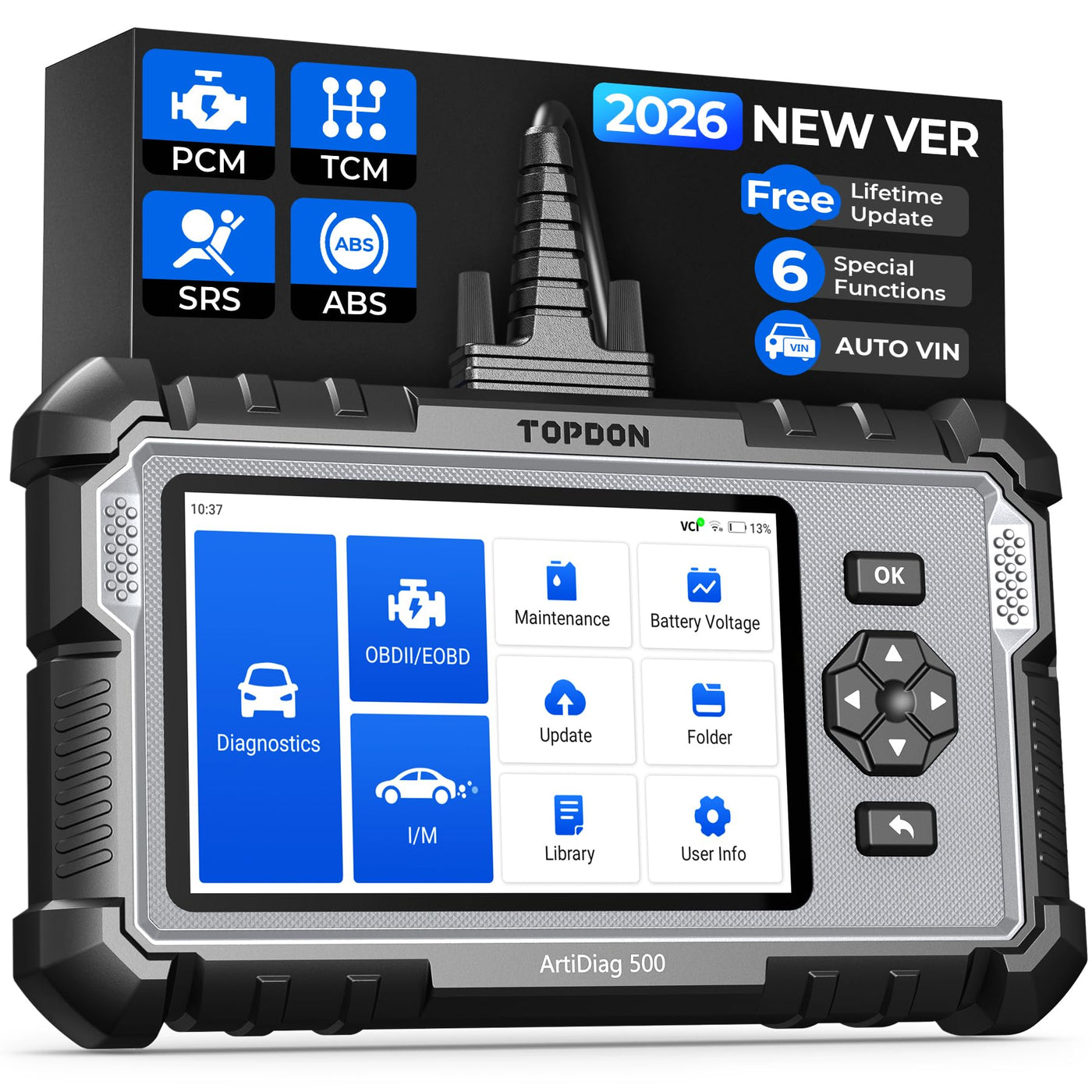 OBD2 Scanner – Engine Code Reader – ABS SRS Transmission – Auto Diagnostic Tool