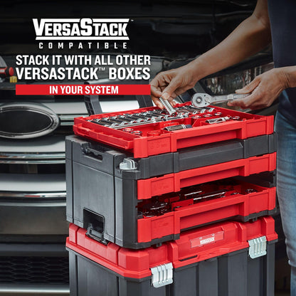 Mechanics Tool Set – 230PCS Socket Wrench Kit – 1/4" 3/8" 1/2" Drive – SAE & Metric – VERSASTACK Case – Auto Repair Tool Kit