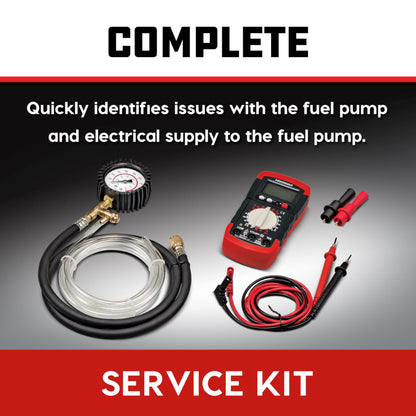 Fuel System Diagnostic Kit – Pressure Gauge – Electrical Test – Multimeter – Adapter Set