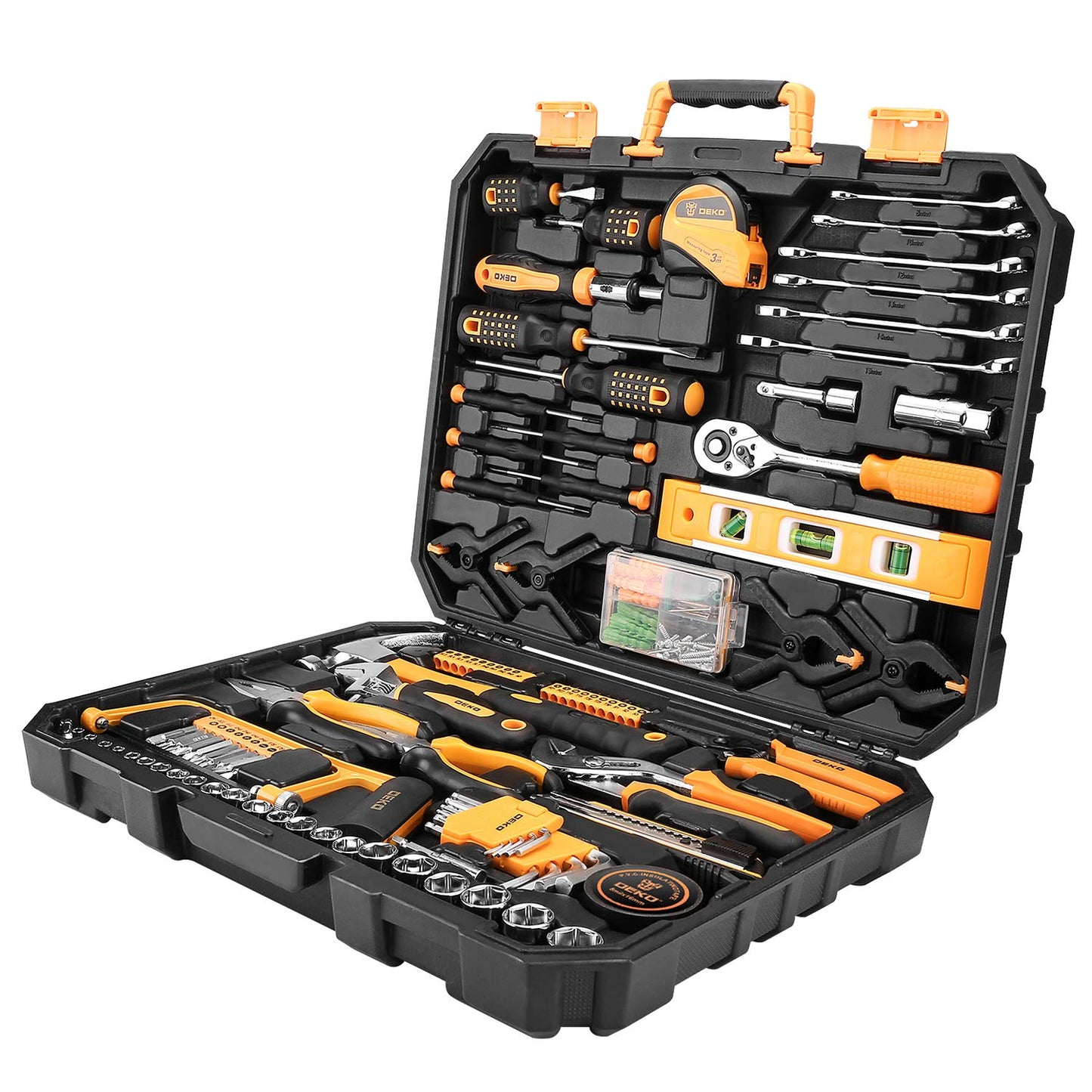 Mechanics Tool Set – 228PCS Socket Wrench Kit – 1/4" 3/8" 1/2" Drive – SAE & Metric – Hand Tools Combo Kit – Auto Repair Tool Set – Storage Case