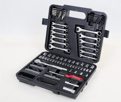 Mechanic Tool Set – 121PCS Socket Set – 1/4" & 3/8" Drive – Metric & SAE – Ratchet Wrench Kit – Automotive Repair Tool Kit